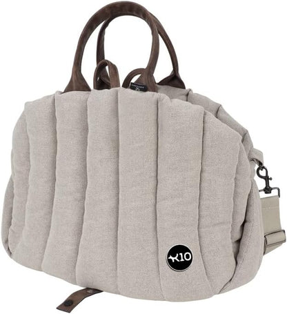 K10 Car-Go Tote - Dual Purpose Pet Tote and Dog Car Seat - Carry Your Dog or cat Safely with Harness Attachment - Attach the Bag to a seat to use as a Pet Carrier (Oatmeal Beige) - Image 3