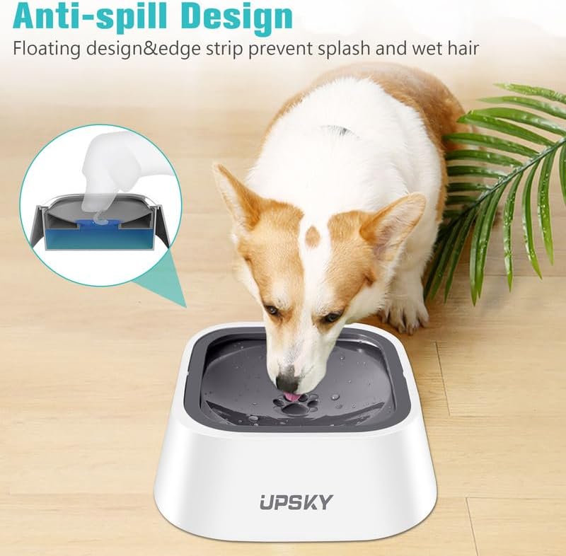UPSKY 35oz No-Spill Pet Water Bowl, Slow Water Feeder for Dogs and Cats - Image 4