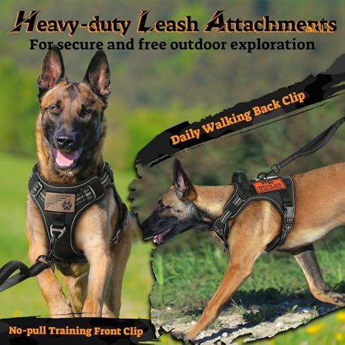 rabbitgoo Tactical Dog Harness Medium Sized, No Pull Service Pet Vest - Image 3