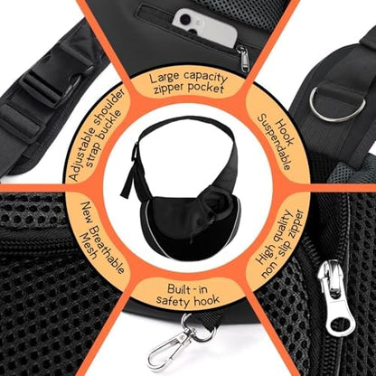 YUDODO Pet Sling Carrier for 5-9 lbs Small Dogs Cat Puppy Crossbody Carrier - Image 4