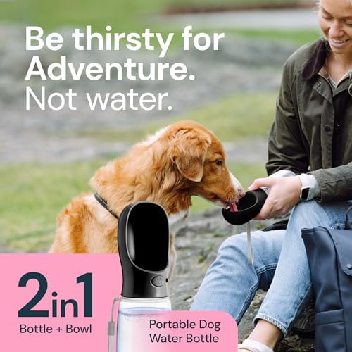 MalsiPree Dog Water Bottle Dispenser - 12 oz Black, Leak-Proof - Image 2