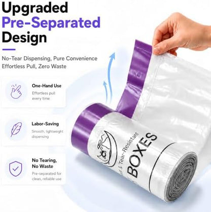 25 Count Litter Box Robot 5/4/3/EVO Waste Bags, Automatic Litter Box Liners, Transparent Sensor-Friendly Drawstring Cat Litter Bags, Heavy Duty Tear Resistant, Pre-Separated, 25.2 x 15.7 In - Image 6