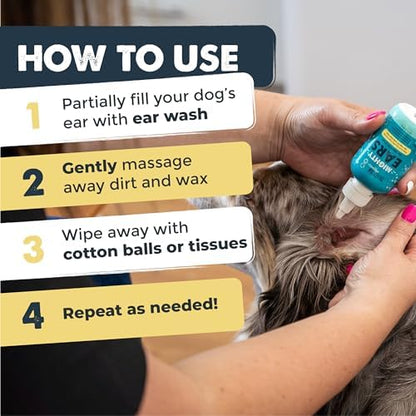Mighty Paw Waggables Dog Ear Wash - 4 oz (Made in USA) | Cleaner Solution. Wash Cleaner Aloe Vera Pet Drops. Liquid Cleaner for Dogs. for Itchy, Yeast & Healthy Ear Canals - Image 6