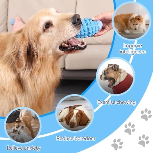 YINEYA Dog Toys for Aggressive Chewers, Tough Dog Chew Toys, Dark Blue - Image 5