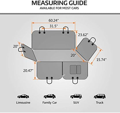 Vailge Extra Large, 100% Waterproof Dog Seat Cover for Back Seat with Zipper Side Flap, Heavy Duty car Hammock Pet Seat Cover for Cars Trucks suvs - Image 6