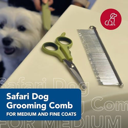 Coastal Pet Safari Dog Grooming Comb for Medium and Coarse Coats - Extra-Long Rotating Teeth - Undercoat Rake for Coarse Coats - 7 1/4" - Image 2