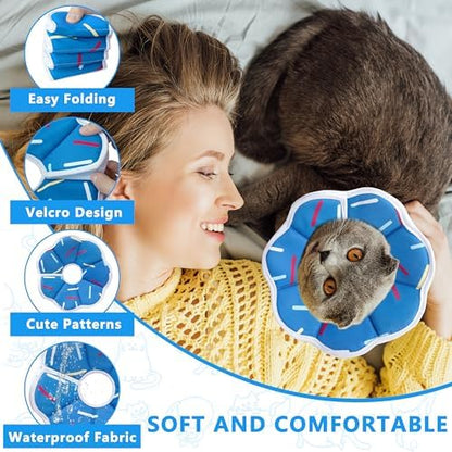 Soft Adjustable Cat Cone Collar, Comfortable Cat Recovery Collar - Image 3