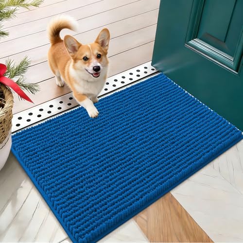 OLANLY Dog Door Mat for Muddy Paws 24x16, Extra Absorbent Chenille Mud Mat by OLANLY