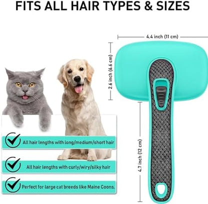 Self Cleaning Slicker Brush for Dog and Cat Shedding - Image 6
