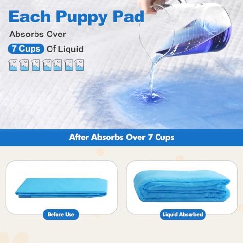 Gimars XL 28"x34" Puppy Pads [100-Count] Extra Large Leak-Proof Quick-Dry Disposable Dog Pee Pads for Pet Potty Training, Daily Use Pads, Wee Wee Pads for Dogs and Puppies - Image 3