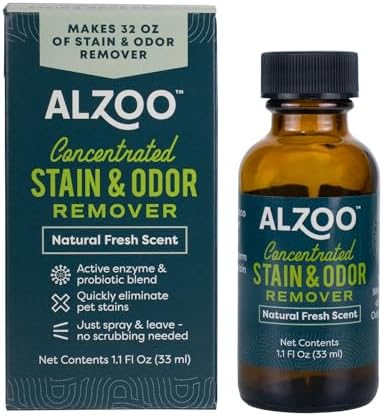 ALZOO Concentrated Pet Stain & Odor Remover Refill, Makes Up to 96 Fl Oz Cleaning Solution, Enzyme & Probiotic Formula, Refill Bottles for Dogs & Cats, 1.1 Fl Oz - Image 2