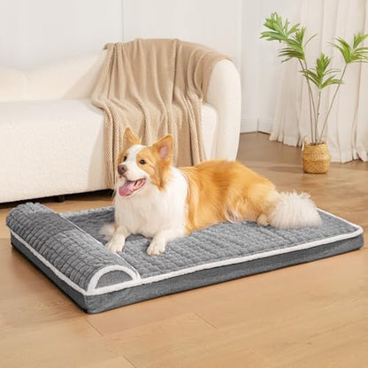 Orthopedic Large Dog Bed Pillow Pet Sofa Bed 42''X28'' Grey - Image 2