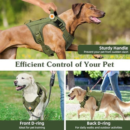 VavoPaw Heavy Duty Tactical Dog Harness for Small Dogs, No Pull Adjustable - Image 5