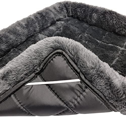 MidWest Homes for Pets QuietTime Giant Dog Bed - Gray Faux Fur Bolster, Ultra-Soft and Machine Washable, Fits 54-Inch Crates and Carriers, for XXL Breed Dogs - Image 4