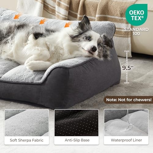 XL Extra Thick Orthopedic Bolster Dog Bed for Large Dogs - Image 5