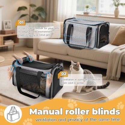 YUDODO 2 Packs 25 lbs Soft Sided Pet Carrier for Large Cat & Small Dog - Image 4