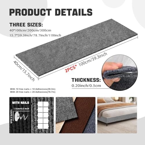SREBAY Cat Scratch Couch Furniture Protector, Self-Adhesive Scratch Pad - Image 2