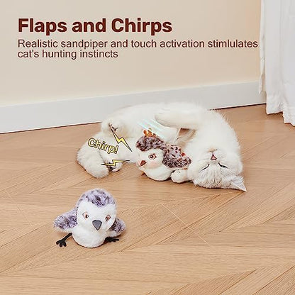 Potaroma Cat Toys 2 Pcs Flapping Sandpiper Pair-Mate - Image 2