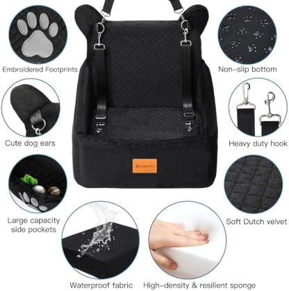 Dog Car Seat for Small/Medium Dogs up to 33lbs（Black） - Image 5