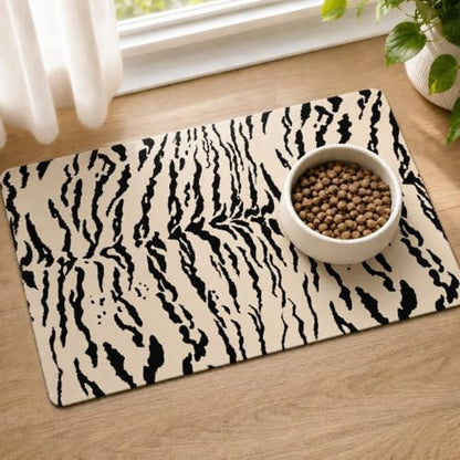Dog Food Mat for Floors Waterproof Quick Dry Pet Placemat Cat Feeding Bowls Mats for Food and Water, Eco-Friendly Dog Accessories Diatomite Pets Supplies 12" X 20" by Unknown