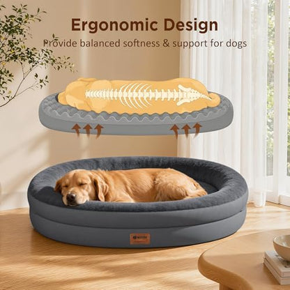 Waterproof Orthopedic Dog Bed for Large Dogs, Dark Grey - Image 5