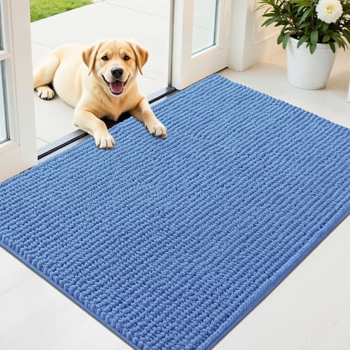 OLANLY Dog Door Mat for Muddy Paws 44x32, Extra Absorbent Chenille Mud Mat by OLANLY