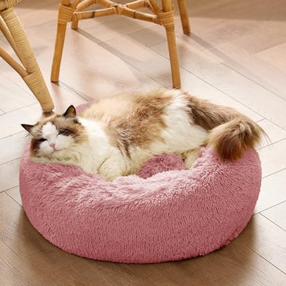 Bedsure Calming Cat Beds Donut Round Washable Kitten Bed,20 inches - Image 4