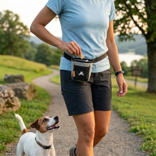 OllyDog, Goodie Treat Bag, Dog Treat Training Pouch | Magnetic Closure | 3 Ways to Wear | Hands-Free Waist Belt | Water-Resistant Recycled Vegan Fabric (Wasabi Stone) - Image 2