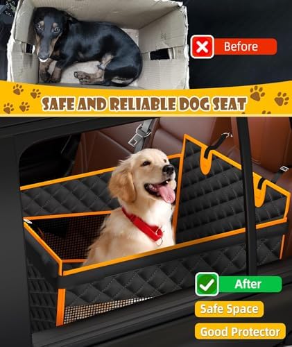 EPN Dog Car Seat, Back Seat Extender for Medium and Large Dogs, Black - Image 3