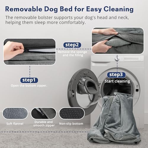 Dog Bed for Extra Large Dogs, 44-Inch Orthopedic XL Waterproof Pet Beds - Image 4