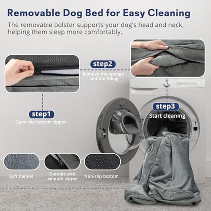 Dog Bed for Extra Large Dogs, 44-Inch Orthopedic XL Waterproof Pet Beds - Image 4