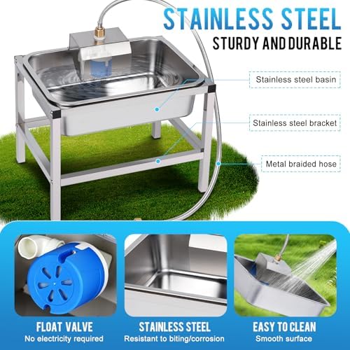 3Gal Automatic Dog Water Bowl Dispenser for Large Dogs Outdoor - Image 5