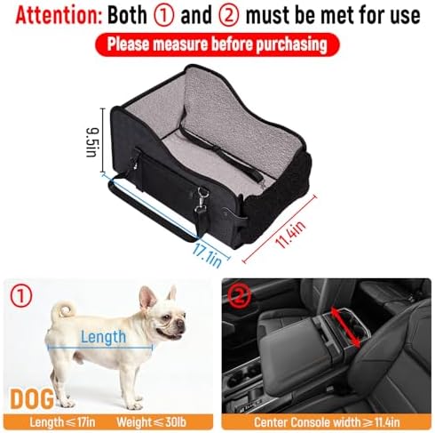 TKYZ Center Console Dog Car Seat for Small Dogs,Fit for Full Size Truck - Image 3