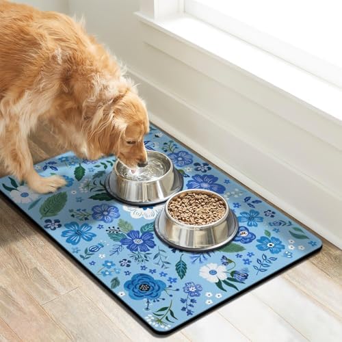 Dog Food Mats for Floors, Absorbent Dog Bowl Mat for Food and Water Dispenser Mat, Quick Dry Cat Food Mat Pet Supplies - Image 2