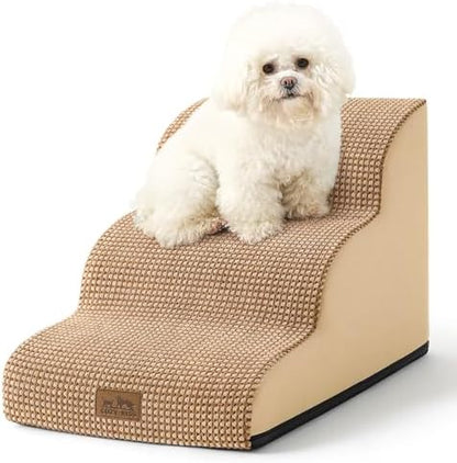 COZY KISS Dog Stair for Small Dog 15.7" H, 3 Step Pet Ramp for Couch by COZYKISS