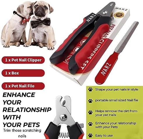 NARZ Dog Nail Clippers Professional Dog Nail Trimmers & Pets Nail Trimmers Cat Nail Clipper with Pet Nail File Cat Nail Trimmers with Safety Lock to Prevent Over Cutting - Image 5