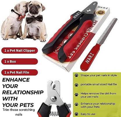 NARZ Dog Nail Clippers Professional Dog Nail Trimmers & Pets Nail Trimmers Cat Nail Clipper with Pet Nail File Cat Nail Trimmers with Safety Lock to Prevent Over Cutting - Image 5