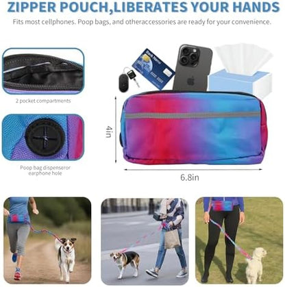 Hands Free Dog Leash for Medium Large Dogs,Hands Free Dog Leash with Zipper Pouch,Suitable for Running Jogging Walkin - Image 3