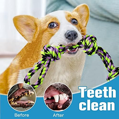 UPSKY Dog Rope Toys 2 Nearly Indestructible Dog Toys, Dog Toy for Medium to Large Breed, Dental Cleaning Chew Toys, Dog Tug Toy for Boredom, Dog Teething Toys, Dog Rope Toy for Aggressive Chewers - Image 4