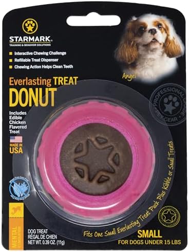 Starmark Everlasting Treat Donut Chew Toy for Small Dogs Under 15 pounds by Starmark