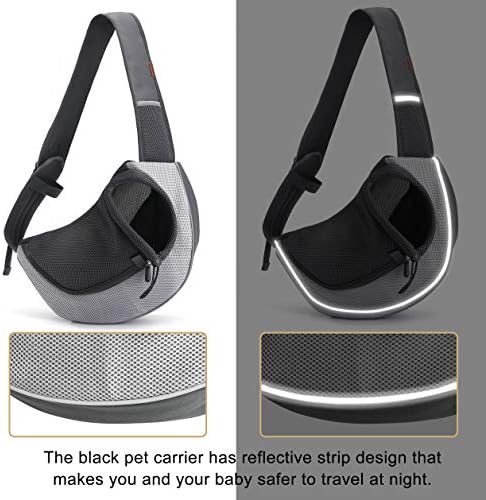 FDJASGY Pet Sling Carrier for Small Dogs Cats,Breathable Mesh Travelling Hand Free Puppy Backpack with Pouch and Adjustable Strap Carrier - Image 5