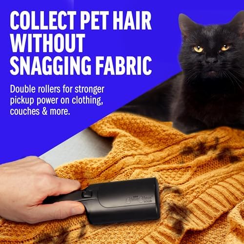 ChomChom Roller Pet Hair Remover – Reusable Lint Roller Pet Hair Removal Tool for Clothes, Couches, Cars and Travel - Cat Dog Hair Remover, Compact, No Sticky Refills Needed (Mini Roller) - Image 5