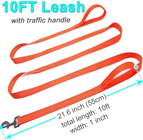 10FT Dog Leash with Traffic Handle Reflective Large Medium Dogs - Image 4