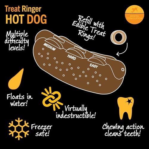Starmark Treat Ringer Hot Dog Toy for Small Dogs (Pack of 2) - Image 6