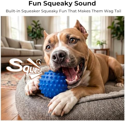 Bacon Flavored Indestructible Squeaky Ball for Aggressive Chewers - Image 2