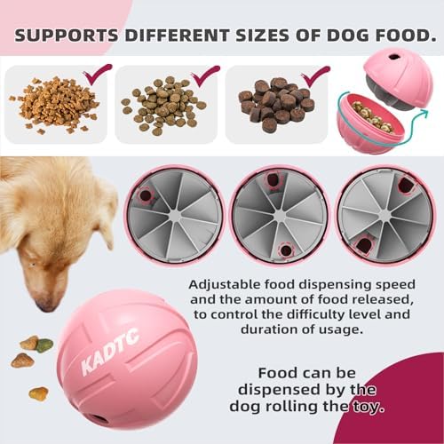 KADTC XL, Rolling Dog Treat Dispenser Toys Wobble Giggle Ball Slow Feeder - Image 4