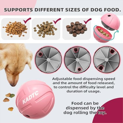 KADTC XL, Rolling Dog Treat Dispenser Toys Wobble Giggle Ball Slow Feeder - Image 4