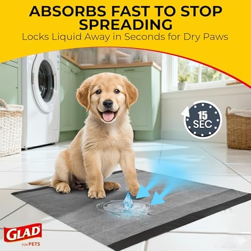 Glad for Pets Activated Carbon Disposable Dog Training Pads, 100 Count - Image 5