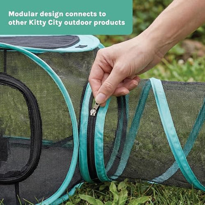 Kitty City Catio Outdoor 20' Cat Tunnel – 20‑Foot Cat‑Sized Play Tunnel, 11” Diameter, Modular Catio Connector for Cats & Small Pets - Image 6