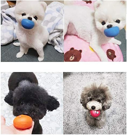 Smile Face Dog Squeaky Toys Soft Latex Squeak Balls for Puppy Small Pet Dogs 6 Pcs/Set - Image 4